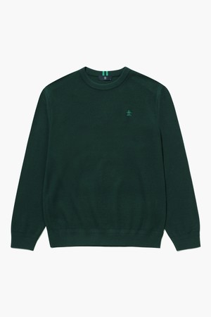 남성 시그니처 스웨터 다크그린 MR121MSW11