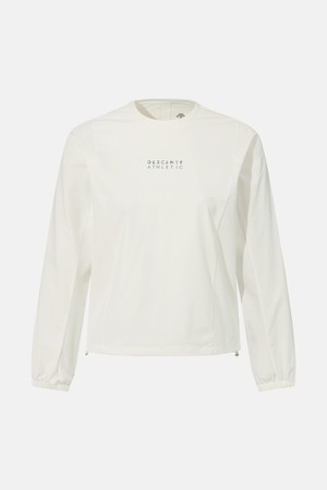 우먼스 워딩 그래픽 우븐 맨투맨 아이보리 SR122PWH11