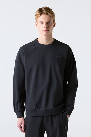 듀얼리스 우븐 맨투맨 블랙 SR111DWH21