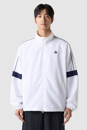 유니 루즈핏 메쉬 자켓 - 화이트 QR123LJK21