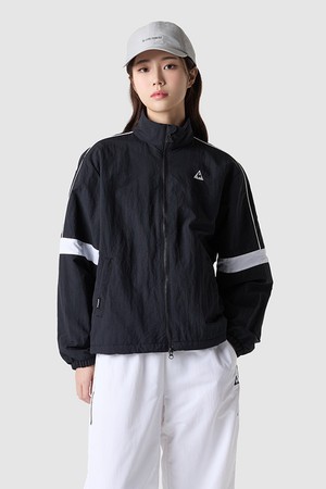 유니 루즈핏 메쉬 자켓 - 블랙 QR123LJK21