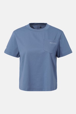 우먼스 쿨링 세미 크롭 반팔 티셔츠 데님 블루 SR112PTS14