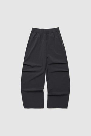 여성 스트레치 우븐 루즈핏 팬츠 - 블랙 QR122OPT22