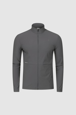 유니 트리코트 스탠넥 트랙탑 - 그레이 QR123EFT21