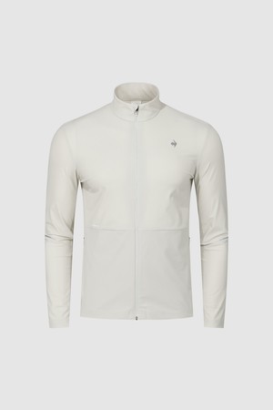 유니 트리코트 스탠넥 트랙탑 - 베이지 QR123EFT21