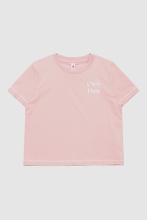 여성 스몰 그래픽 티셔츠 - 핑크 QR122ORS21