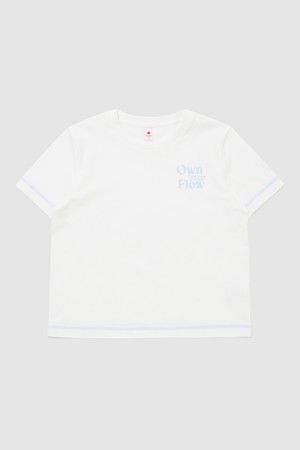 여성 스몰 그래픽 티셔츠 - 크림 QR122ORS21