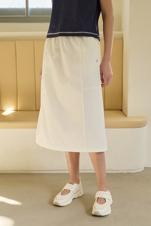 여성 스트레치 우븐 루즈핏 스커트 - 크림 QR122OSK21