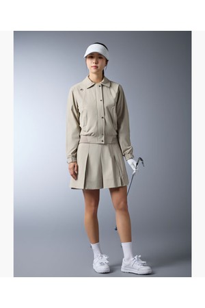 [데상트골프] 여성 A라인 셋업 미디 스커트  DR12WFSK21_BEIGE-a
