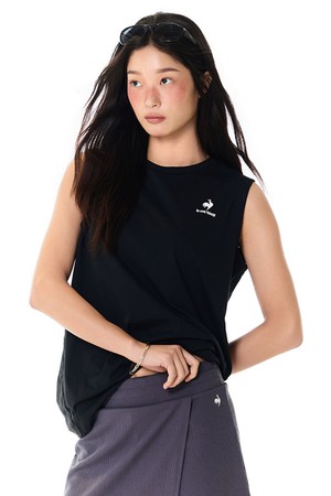 [온라인단독] 유니 르프레쉬 2pack 슬리브리스 - 블랙+화이트 QR213JSL41