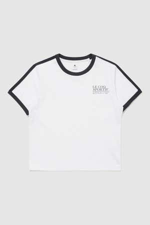 여성 선데이 크롭 반팔티 - 화이트 QR122LRS33