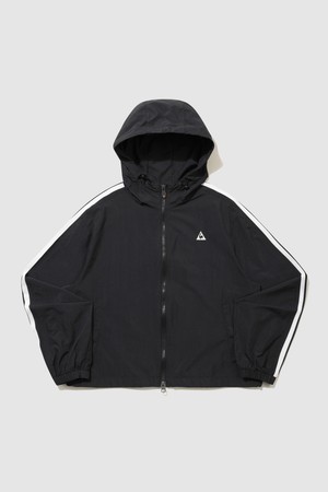 여성 선데이 루즈핏 크롭 홑겹 자켓 - 블랙 QR122LJK32