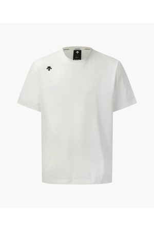 [데상트골프] 남여공용 그래픽 라운드 반팔티  DR22MFNS4Z_WHITE-a