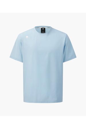 [데상트골프] 남여공용 그래픽 라운드 반팔티  DR22MFNS4Z_BLUE-a