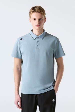 [세리나&소빈 착용] 터프 폴로 티핑 포인트 반팔 티셔츠 데님 블루 SR123UPS22