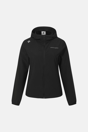 우먼스 러닝 경량 후드형 바람막이 자켓 블랙 SR122RWB32