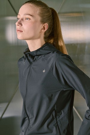 유니 러닝 드라이 홑겹 자켓 - 블랙 QR123EJK31