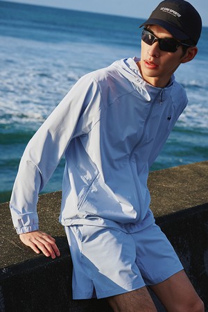 유니 러닝 드라이 홑겹 자켓 - 블루 QR123EJK31