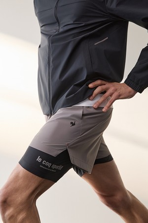 유니 러닝 르모션 2IN1 3.5부 숏팬츠 - 그레이 QR123EHP32