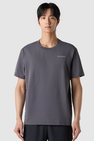 유니 르프레쉬 레터 반팔티 - 그레이 QR123ERS21