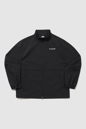 유니 스트레치 타슬란 루즈핏 홑겹 자켓 - 블랙 QR223LJK41