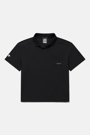 우먼스 쿨링 우븐 폴로 반팔 티셔츠 블랙 SR122PPS31