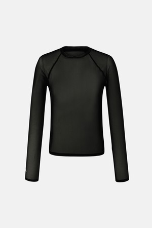 우먼스 메쉬 긴팔 티셔츠 블랙 SR122PTL31