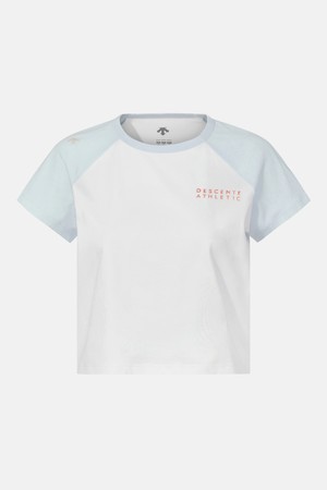 우먼스 쿨링 세미크롭 라글란 반팔 티셔츠 라이트블루 SR122PTS33