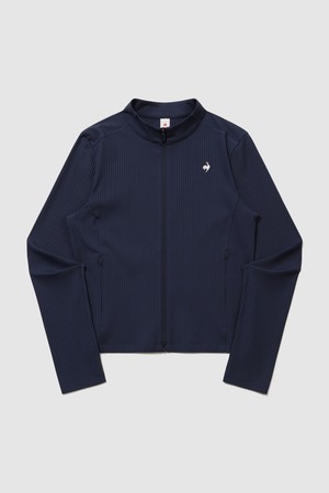 여성 냉감골지 슬림핏 집업 - 네이비 QR122OFT31