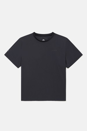 우먼스 우븐 반팔 티셔츠 블랙 SR222DTS42