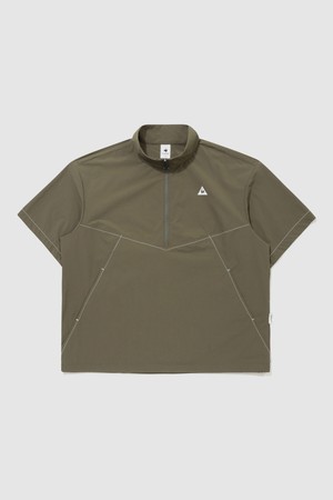 유니 씬플렉스 루즈핏 경량 반팔 아노락 자켓 - 카키 QR223LJK52