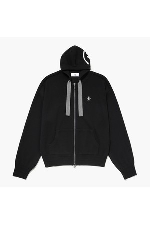 [먼싱웨어] 여성 간절기 니트 후드집업 블랙 MR122LSJ11_BLACK-a