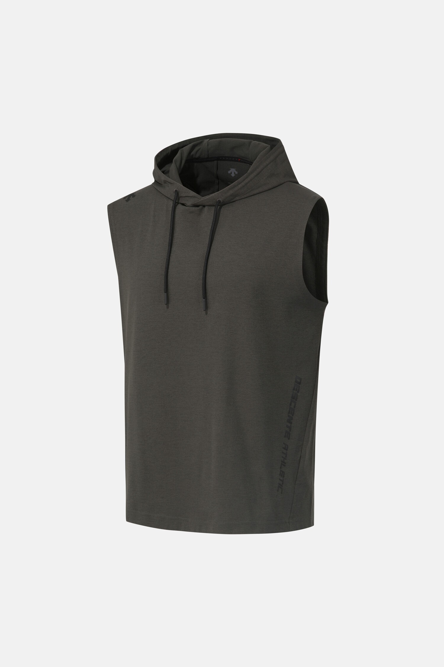 데상트] 트레이닝 후드 슬리브리스 멜란지 그린