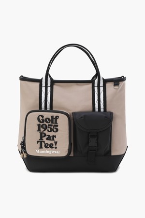 여성 더블 포켓 토트백 베이지 MR122LBG12