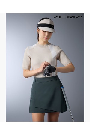 [데상트골프] 아크먼트(ACMT) 여성 모크넥 골지 풀오버  DR12WFKP31_BEIGE-a