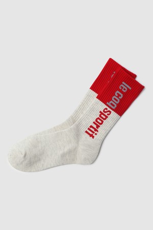 빅레터링 컬러 하이삭스 - 오트밀 QR123ASC21