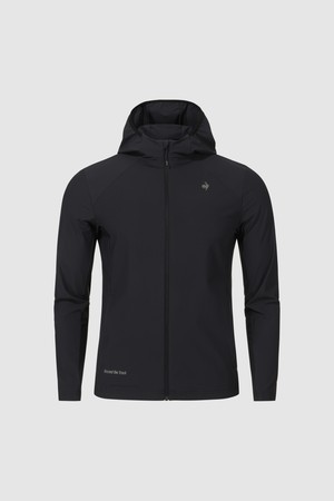 남성 트리코트 후드 자켓 - 블랙 QR121EFT22