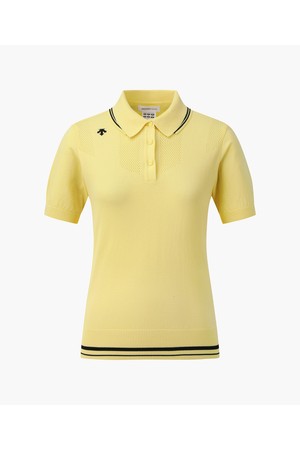 [데상트골프] 여성 카라 반팔 풀오버  DR12WFKP38_CAMEL-a