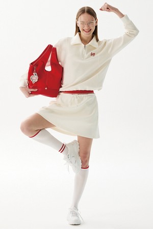 [COQ ATTI TAB] 여성 네오프렌 밴딩 스커트 화이트 GR122LSK11