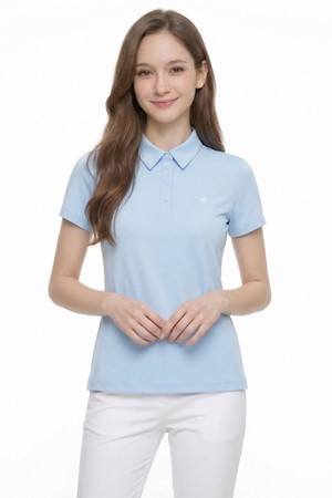 여성 어드레스 15˚카라 티셔츠 라이트 블루 GR122LTS21
