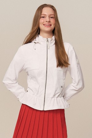 여성 메쉬 후드 점퍼 화이트 GR122LBL11