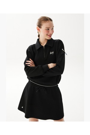 [COQ ATTI TAB] 여성 네오프렌 반집업 티셔츠 블랙 GR122LRL12_BLUE-a