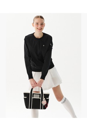 여성 테이핑 토트백 (장지갑&키링 SET) 블랙 GR122LBG15_BLUE-a