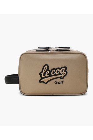 남성 로고 포인트 골프 파우치 베이지 GR121MBG14_BEIGE-a