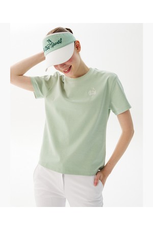 여성 라운드넥 에센셜 티셔츠 민트 GR122LRS21_GREEN-a