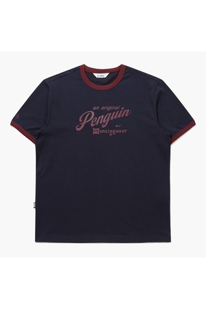 [먼싱웨어] 남성 링거 티셔츠 다크네이비 MR221PTS41_NAVY-a