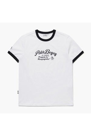 [먼싱웨어] 여성 링거 티셔츠 화이트 MR222PTS41_WHITE-a