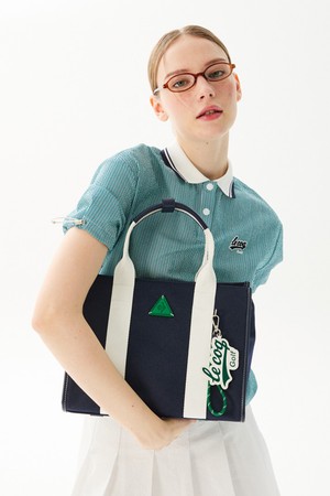 여성 사각 토트백 (키링 SET) _NAVY GR122LBG34