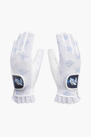 여성 메쉬 믹스 네일컷 양손 장갑 _LBLU GR122LGL31