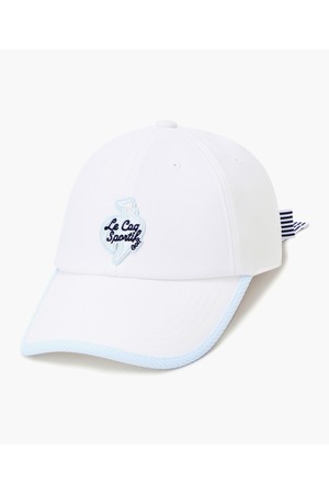 여성 리본 포인트 볼캡 _WHTE GR122LCP11_WHITE-a